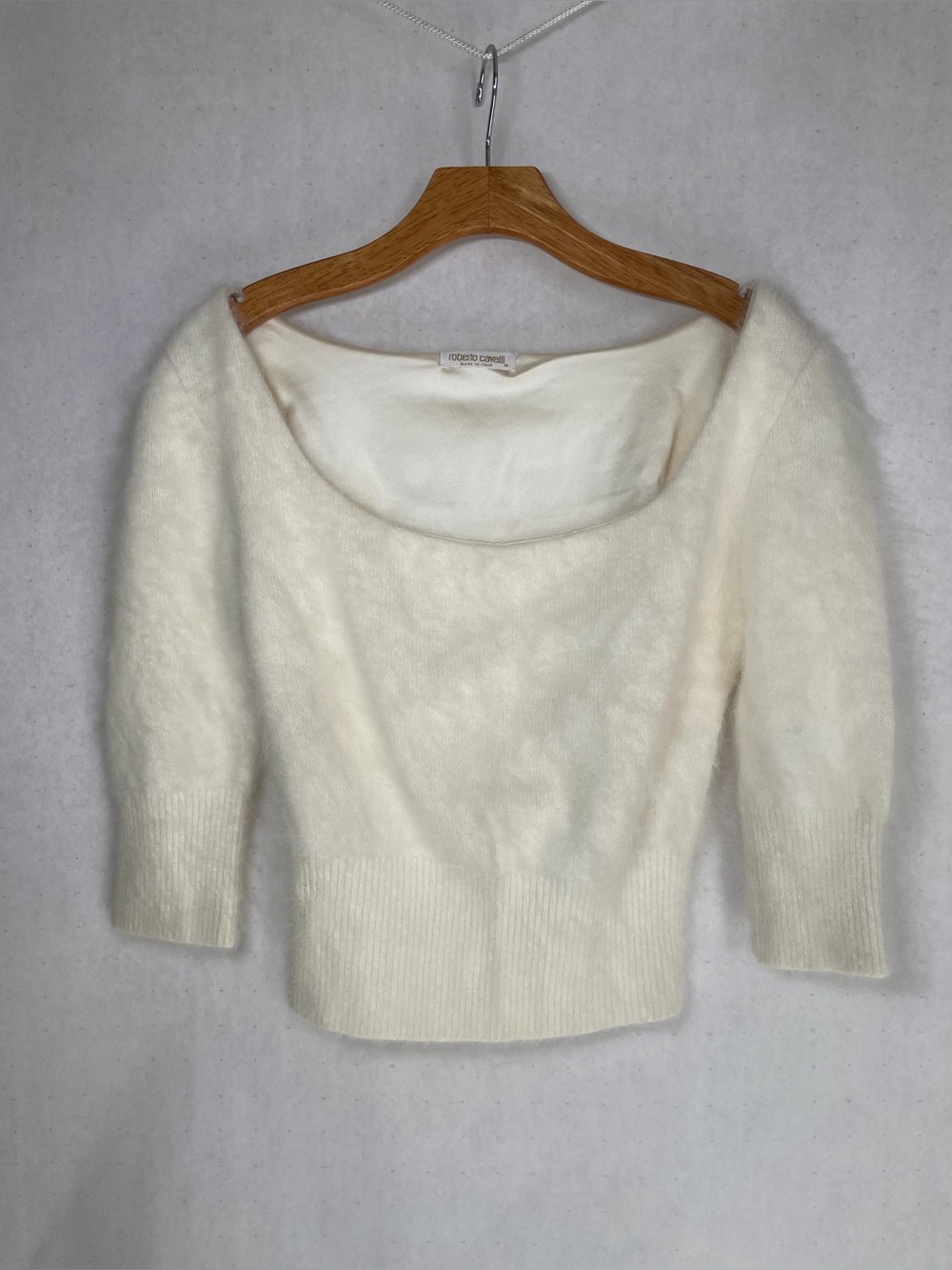 Vintage 90s Roberto Cavalli Scoop Neck Angora Sweater